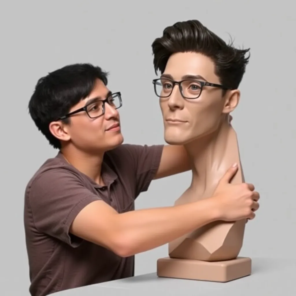 Joven artista freelance de origen latinoamericano trabajando desde Valencia