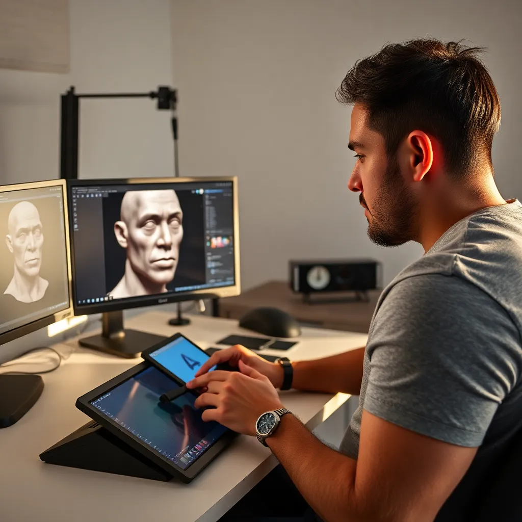 Profesional español mostrando proceso de diseño de personajes